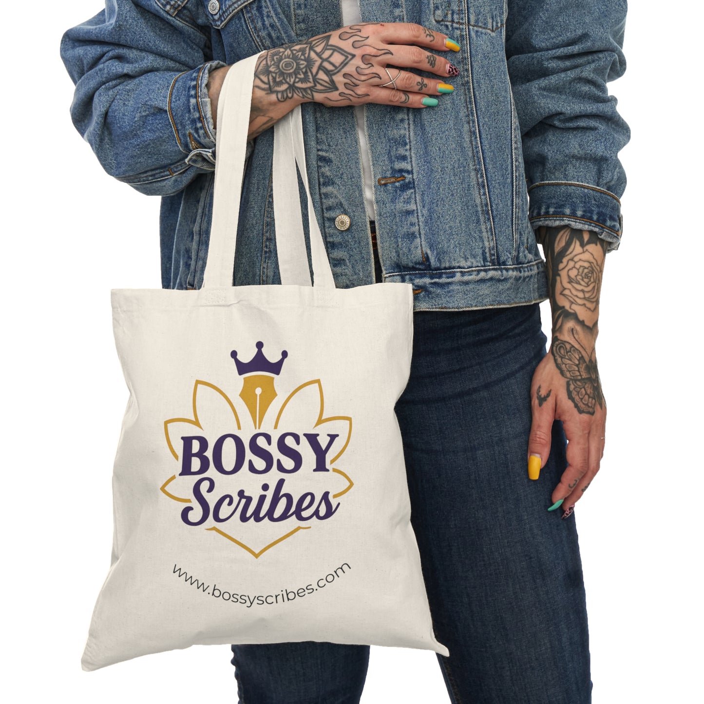 Tote Bag with Bossy Scribes Logo - Support Our Business