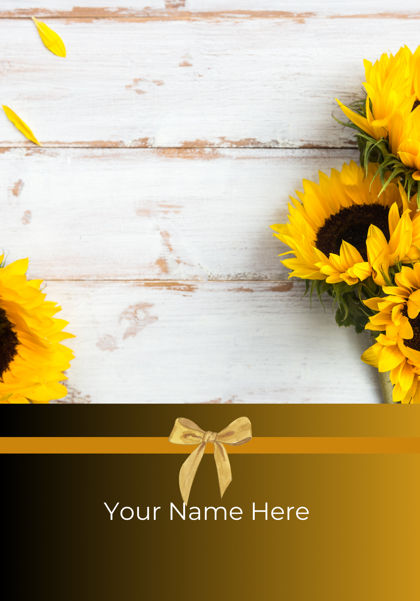 Personalized Sunflower Composition Book