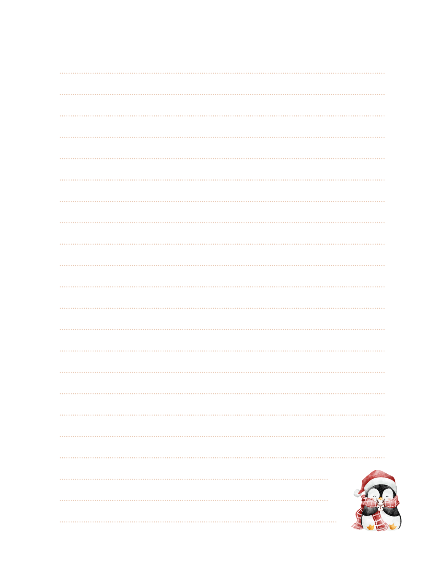 Christmas Printable Lined Journal Pages