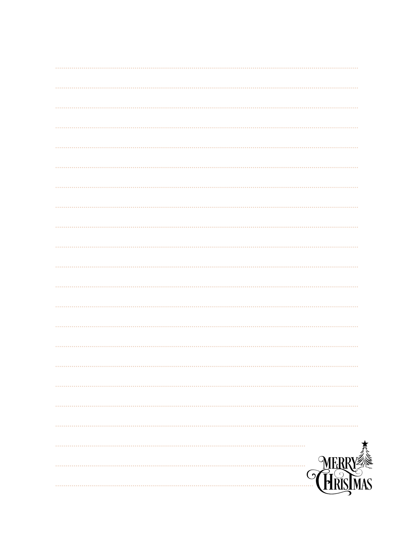 Christmas Printable Lined Journal Pages