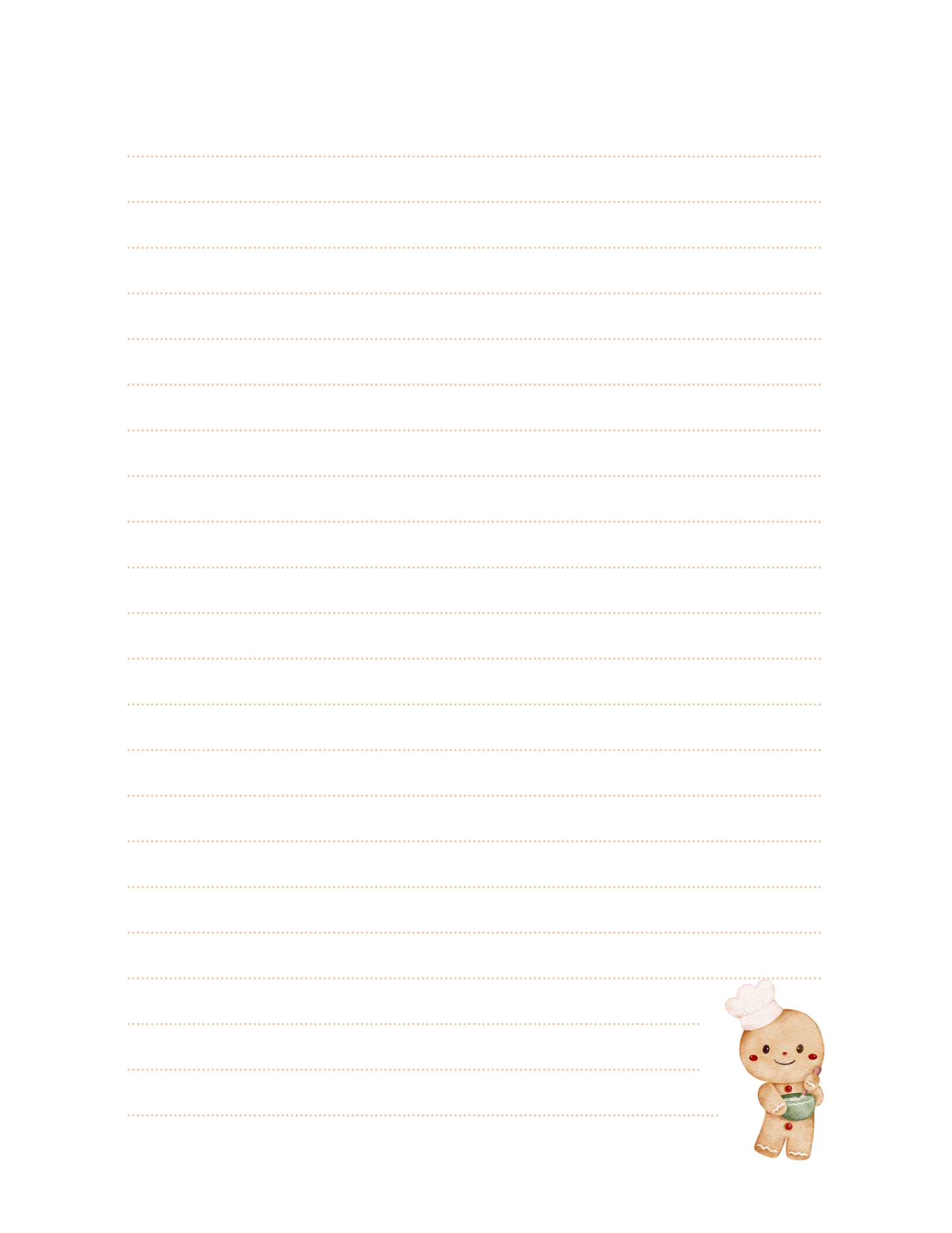 Christmas Printable Lined Journal Pages