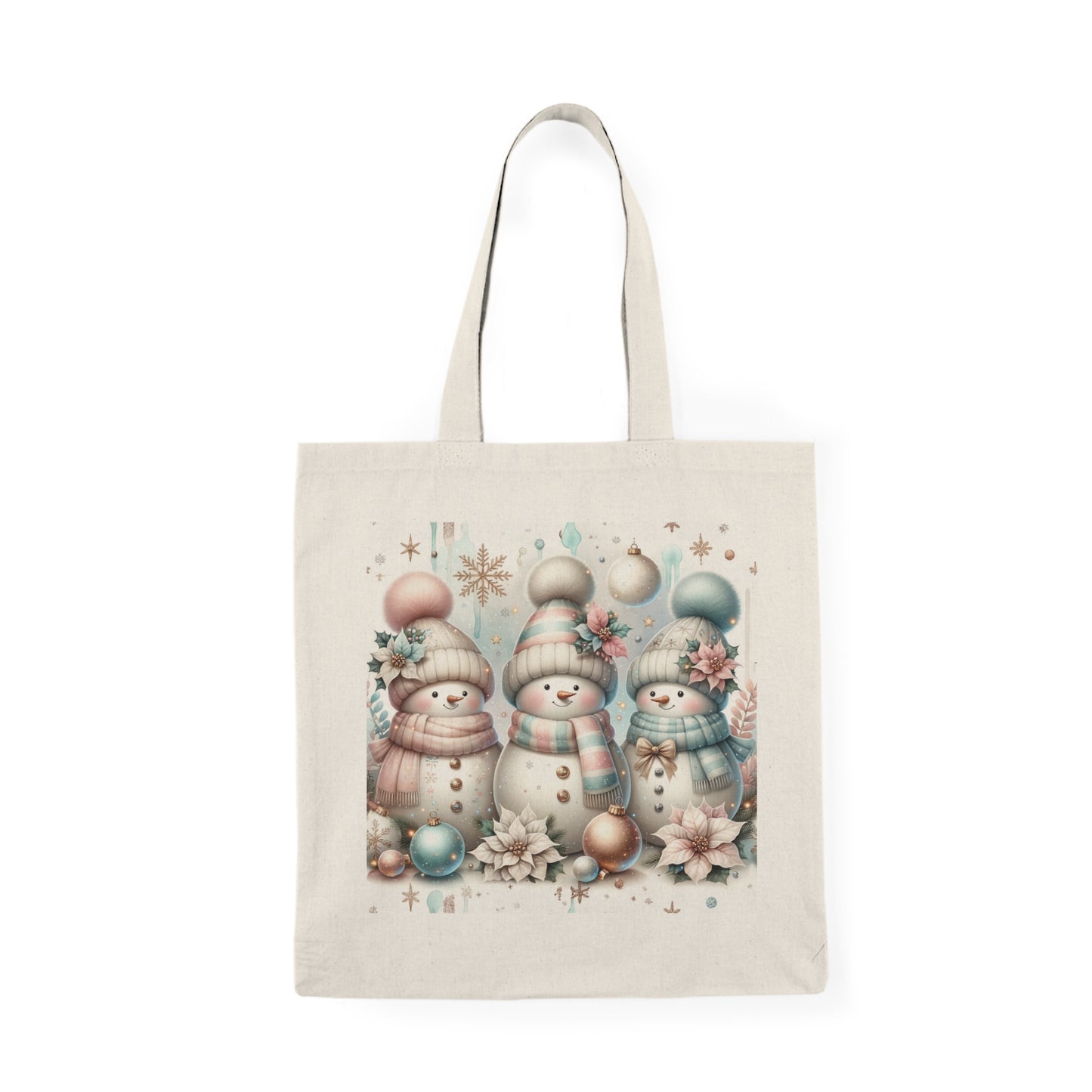 Whimsical Snowman Tote Bag, Holiday Gift, Eco-Friendly Shopping Bag, Christmas Tote, Winter Decor, Festive Carryall