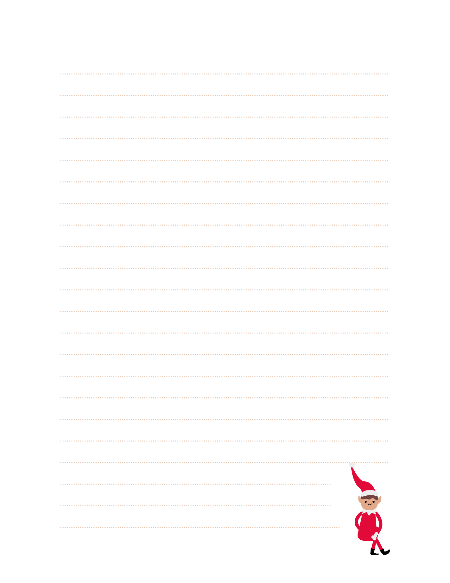 Christmas Printable Lined Journal Pages