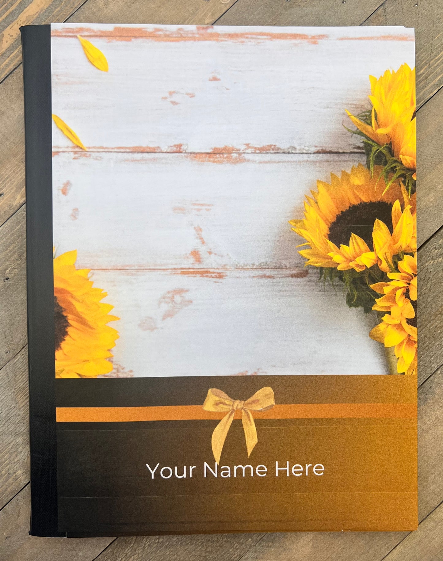 Personalized Sunflower Composition Book