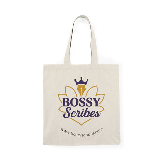 Tote Bag with Bossy Scribes Logo - Support Our Business