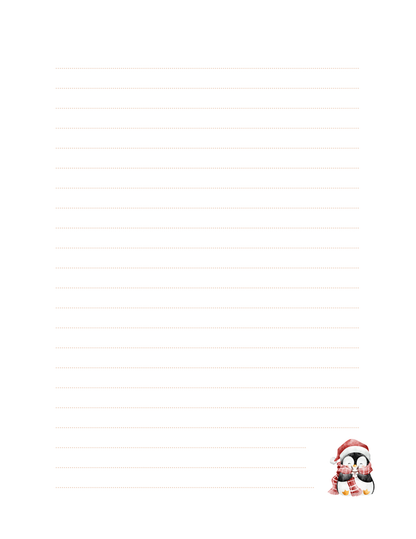 Christmas Printable Lined Journal Pages