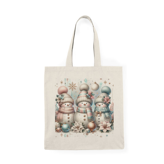 Whimsical Snowman Tote Bag, Holiday Gift, Eco-Friendly Shopping Bag, Christmas Tote, Winter Decor, Festive Carryall