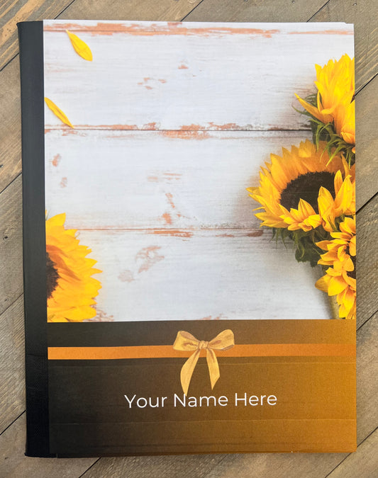 Personalized Sunflower Composition Book